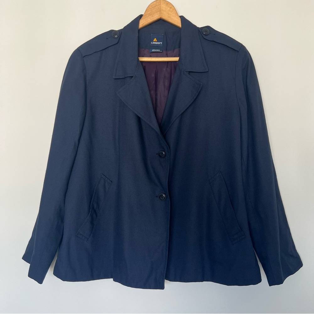 Liz Sport Blue Casual Blazer Jacket